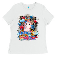 White Merica is magical 4th of july Ladies Tee - CowGirlArtShop