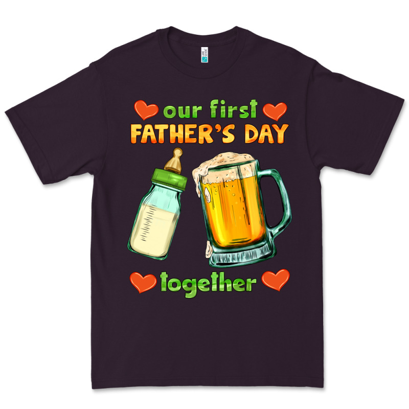 Our First Father's Day Together Premium Tee by HRA Design Shop | Teevron
