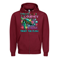 Burgundy everyone's journey is different trust the flow Zipper Hoodie - Artiststas