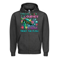Charcoal Heather everyone's journey is different trust the flow Zipper Hoodie - Artiststas