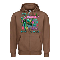 Chestnut everyone's journey is different trust the flow Zipper Hoodie - Artiststas