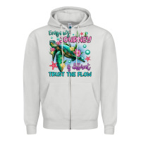 Dove Grey everyone's journey is different trust the flow Zipper Hoodie - Artiststas