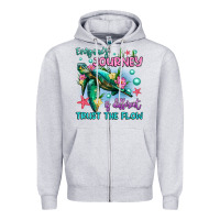Heather Grey everyone's journey is different trust the flow Zipper Hoodie - Artiststas
