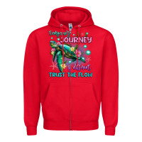 Red everyone's journey is different trust the flow Zipper Hoodie - Artiststas