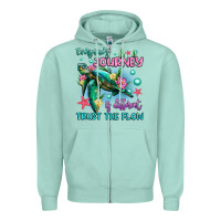 Seafoam everyone's journey is different trust the flow Zipper Hoodie - Artiststas