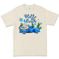 Bone hello winter with sniwman and  truck Premium Tee - AdoDesignShop