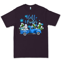 Plum hello winter with sniwman and  truck Premium Tee - AdoDesignShop