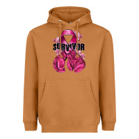 Meerkat Survivor Breast Cancer with boxing gloves Heavyweight Hoodie - NancyCooperArtShop