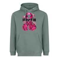 Sage Survivor Breast Cancer with boxing gloves Heavyweight Hoodie - NancyCooperArtShop