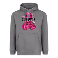 Storm Survivor Breast Cancer with boxing gloves Heavyweight Hoodie - NancyCooperArtShop