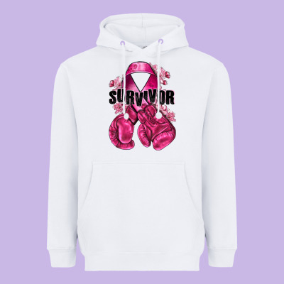 Survivor Breast Cancer With Boxing Gloves Heavyweight Hoodie Designed By Nancycooperartshop