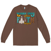 Chestnut worry ends when faith begins Long Sleeve Tee - NancyCooperArtShop