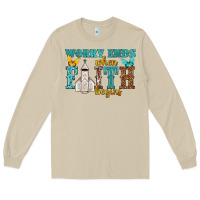 Mushroom worry ends when faith begins Long Sleeve Tee - NancyCooperArtShop