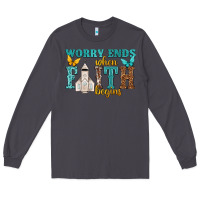 Smoke worry ends when faith begins Long Sleeve Tee - NancyCooperArtShop