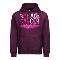 Mauve Wine Heal Cancer for nothing is impossible Urban Hoodie - FaDigitalArtStudio