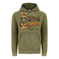 Vintage Olive easter egg hunter rabbit bunny Vintage Hoodie - BarkalooDesign