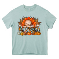 Arona Thanksgiving Turkey Pumpkin Blessed Heavy Core Tee - CowhideDigitalArt