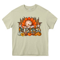 Mossy Thanksgiving Turkey Pumpkin Blessed Heavy Core Tee - CowhideDigitalArt