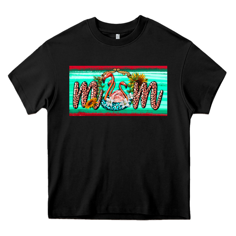 Flamingo Mom License Plate Heavy Core Tee by BarkalooDesign | Teevron