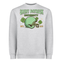Heather Grey saint patrick university Heavyweight Sweatshirt - MaliasSmallBusiness