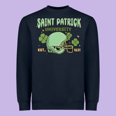 Saint Patrick University Heavyweight Sweatshirt Designed By Maliassmallbusiness