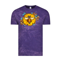 Cloud Purple bee sunflower leopard Vintage Tee - Jasminsmagicworld