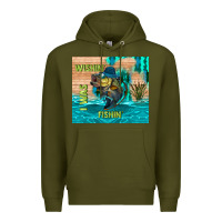 Army Green wıshın i was fıshın Premium Hoodie - TumblerDesignByShophia