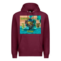 Burgundy wıshın i was fıshın Premium Hoodie - TumblerDesignByShophia