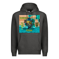 Charcoal Heather wıshın i was fıshın Premium Hoodie - TumblerDesignByShophia