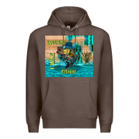 Coffee wıshın i was fıshın Premium Hoodie - TumblerDesignByShophia