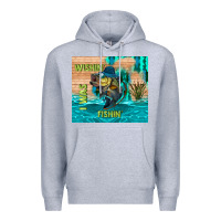 Heather Grey wıshın i was fıshın Premium Hoodie - TumblerDesignByShophia
