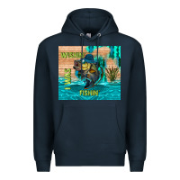 Navy wıshın i was fıshın Premium Hoodie - TumblerDesignByShophia