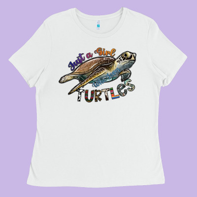 Just A Girl Who Loves Turtles Ladies Tee Designed By Sublimationcraftshop