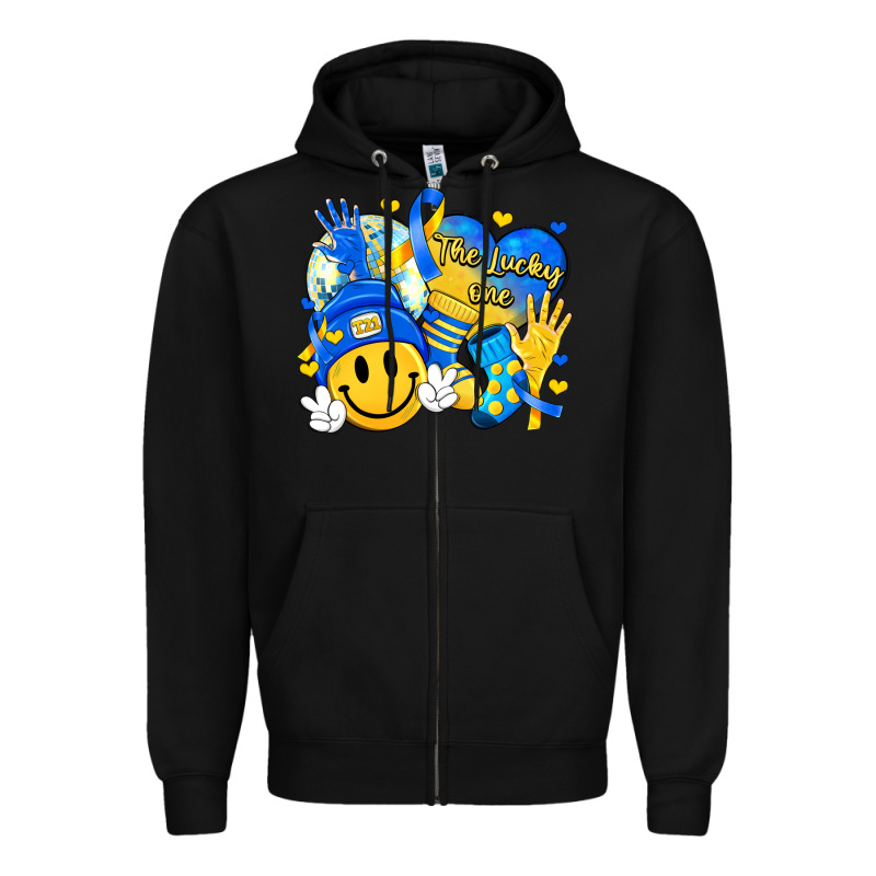 Retro Disco Ball The Lucky Few Smile Face Zipper Hoodie by Artiststas | Teevron
