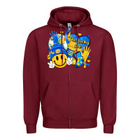 Burgundy retro disco ball the lucky few smile face Zipper Hoodie - Artiststas