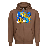 Chestnut retro disco ball the lucky few smile face Zipper Hoodie - Artiststas