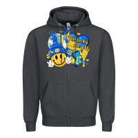 Smoke retro disco ball the lucky few smile face Zipper Hoodie - Artiststas