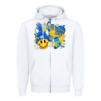 White retro disco ball the lucky few smile face Zipper Hoodie - Artiststas