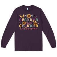 Plum mom grandma great grandma it just keeps getting be Long Sleeve Tee - MaliasSmallBusiness