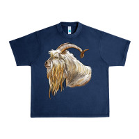 Navy kiko goat face Urban Heavy Tee - LillyAllenDesigns