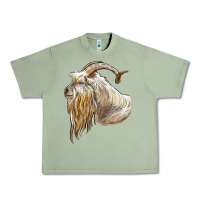 Oil Green kiko goat face Urban Heavy Tee - LillyAllenDesigns