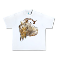White kiko goat face Urban Heavy Tee - LillyAllenDesigns