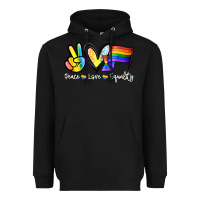 Black Peace love equality Heavyweight Hoodie - NancyCooperArtShop
