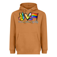 Meerkat Peace love equality Heavyweight Hoodie - NancyCooperArtShop