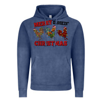 Vintage Denim Merry Cluckin' Christmas Vintage Hoodie - RanaPortraitStore