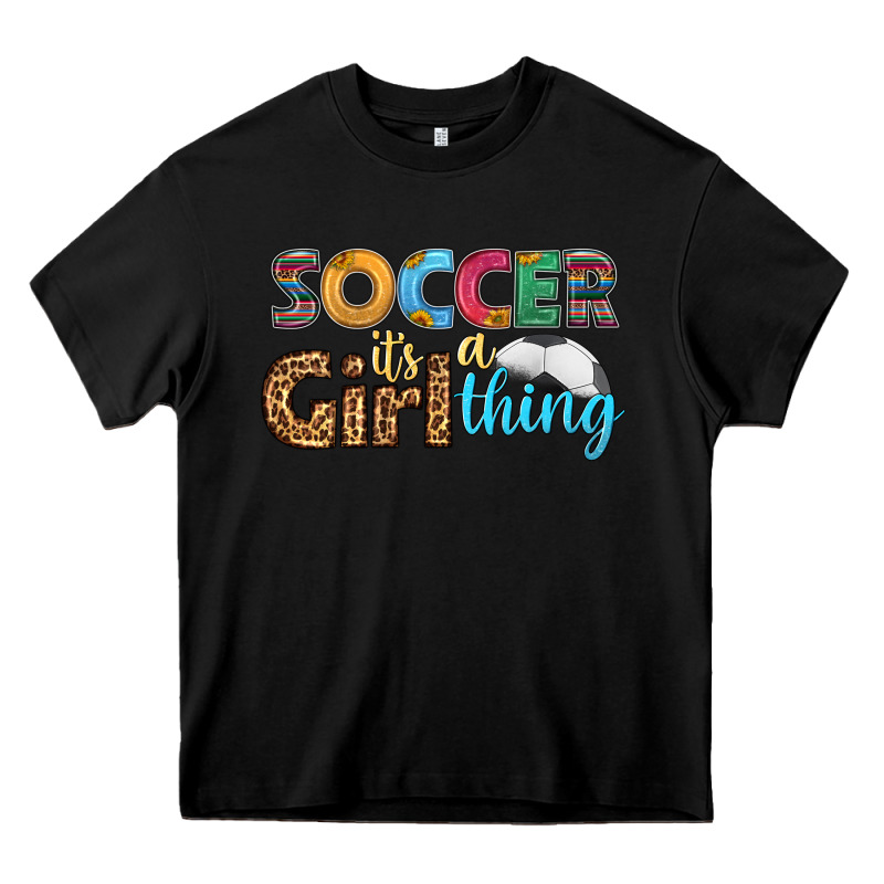 Soccer It's A Girl Thing Heavy Core Tee by HRA Design Shop | Teevron