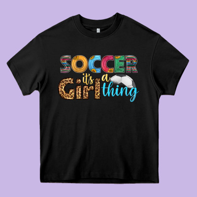 Soccer It's A Girl Thing Heavy Core Tee Designed By Hra Design Shop