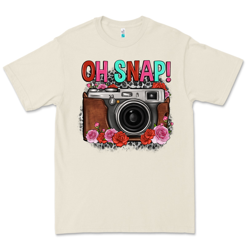 Oh Snap Rose Grey Leopard Vintage Camera Premium Tee by FaDigitalArtStudio | Teevron