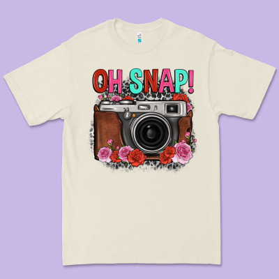 Oh Snap Rose Grey Leopard Vintage Camera Premium Tee Designed By Fadigitalartstudio