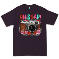 Plum oh snap rose grey leopard vintage camera Premium Tee - FaDigitalArtStudio
